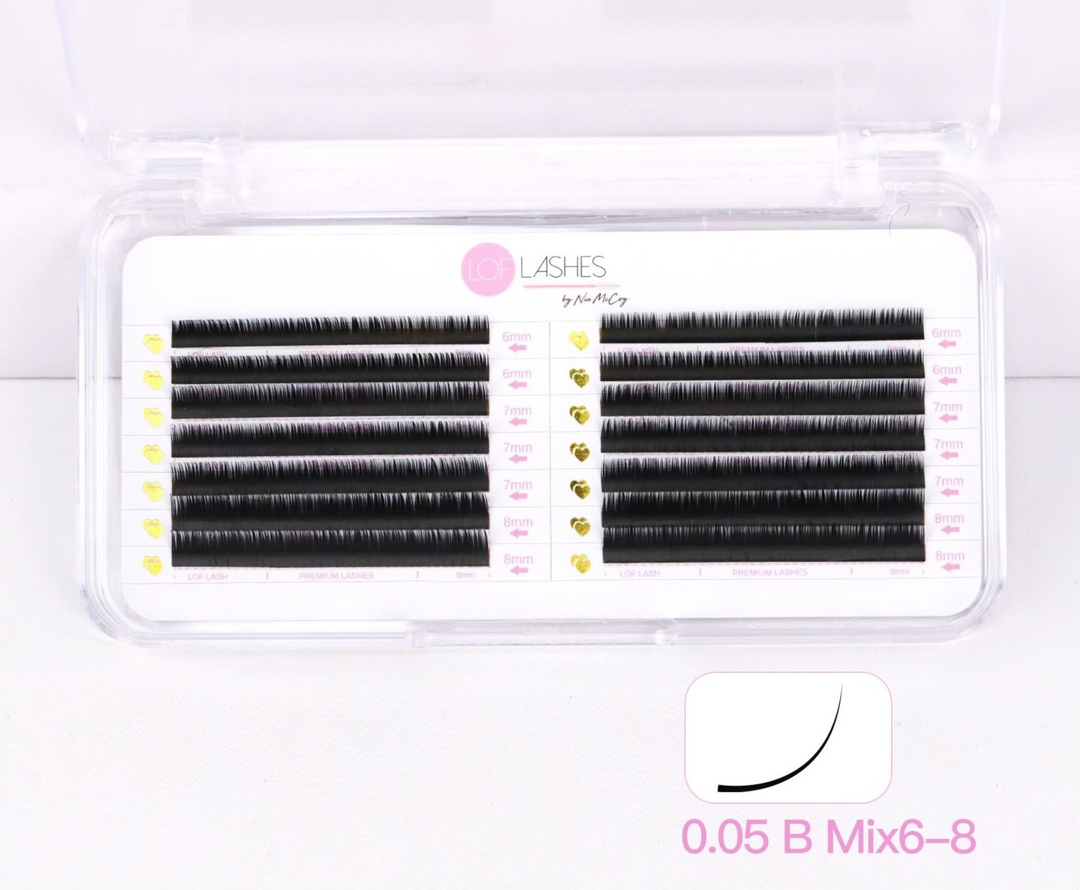 B Curl Volume Mixed Trays (Bottom Lashes)